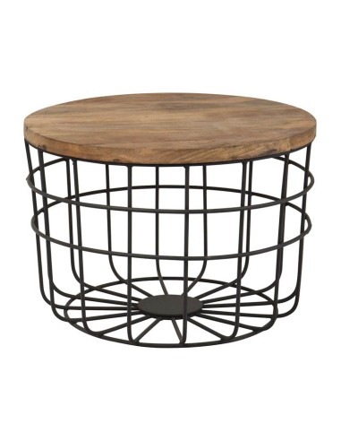 Mesa Chantal mesa moderna de acero y madera