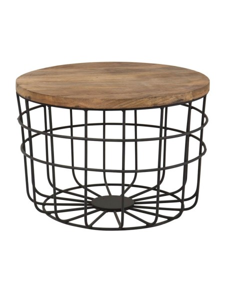 Mesa Chantal mesa moderna de acero y madera