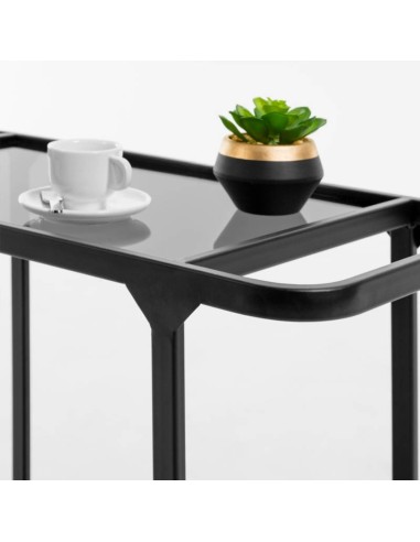 Mesa auxiliar Eliana cristal ahumado