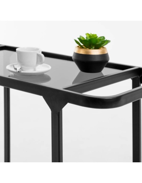 Mesa auxiliar Eliana cristal ahumado