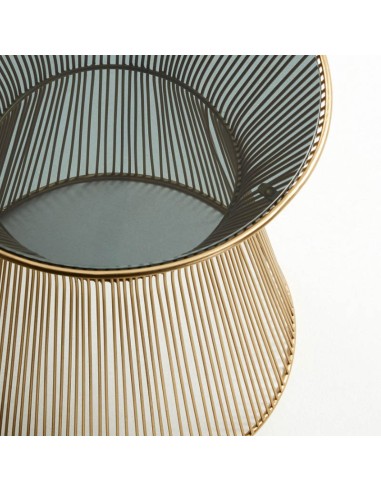 Mesa Flavia de cristal detalle