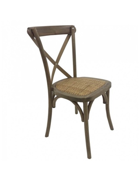 Silla Cruz Vintage acabado nogal 1