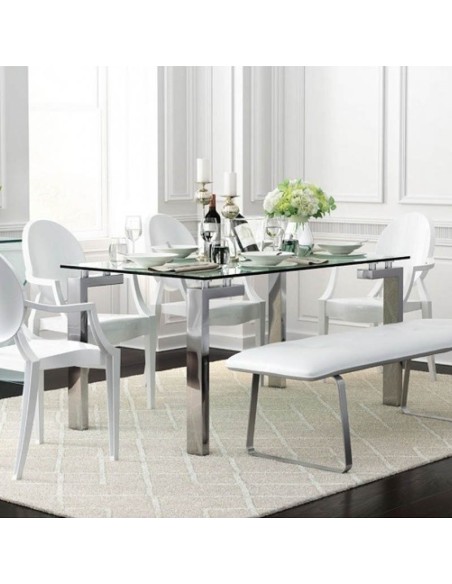 Mesa Ciriaco de cristal templado moderna y elegante