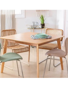 Mesa Cleto 100x100 madera natural 2