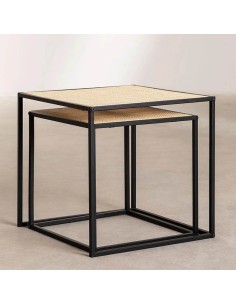 Conjunto Mesas de diseño Camerino Ratán 2