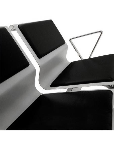 Bancada Arizona 2P Tapizada para hospitales y clínicas