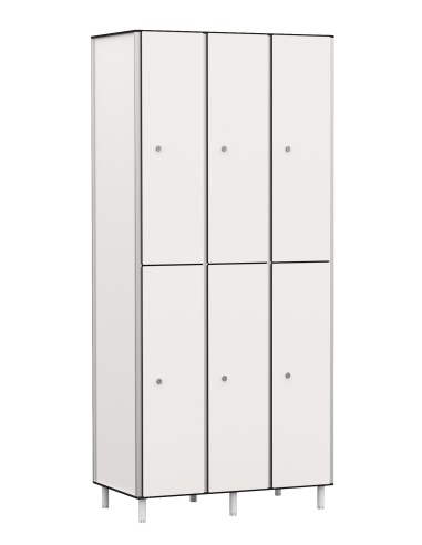 Taquilla 2P 3M Compacto con perfilería blanca