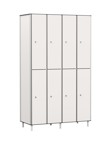 Taquilla 2P 4M Compacto con perfilería blanca