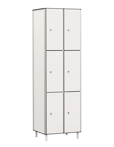 Taquilla 3P Compacto con perfilería ideal vestuarios de gimnasios