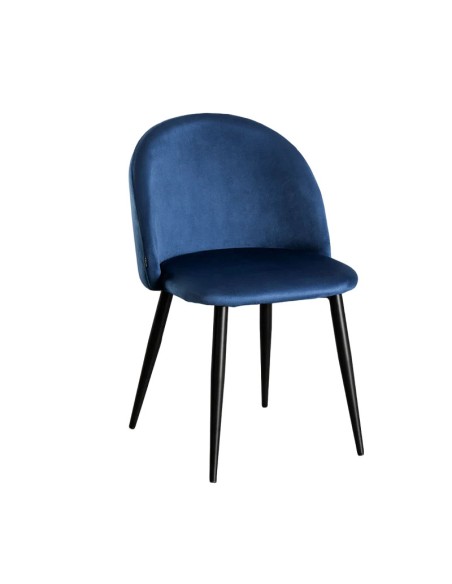 Silla Elvia Terciopelo azul marino