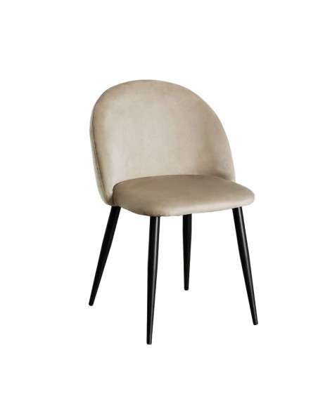 Silla Elvia Terciopelo marron trigo