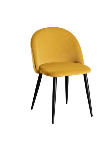 Silla Elvia Terciopelo mostaza