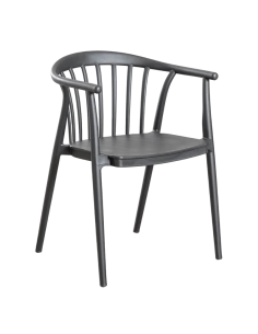 Sillón egipciaca de comedor en polipropileno grafito