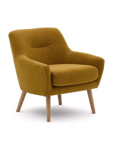 Butaca Bernarda tela mostaza