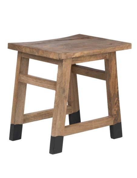 Taburete Crazy Clay | Elegancia Rústica en Madera Maciza