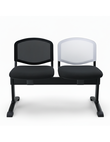 Imagen frontal Bancada Goa 2P dos colores pata T negra