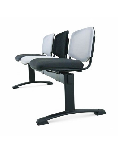 Bancada Goa 3P en polipropileno tres colores pata T negra