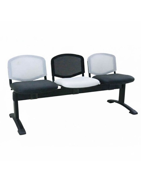 Bancada Goa 3P en polipropileno tres colores pata T negra