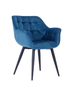 Sillón Alamanda Tapizado Velvet Azul Turquesa Dark