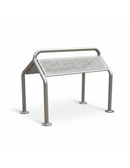 Banco Isquiático Rex Doble Inox | Apoyo urbano para dos usuarios