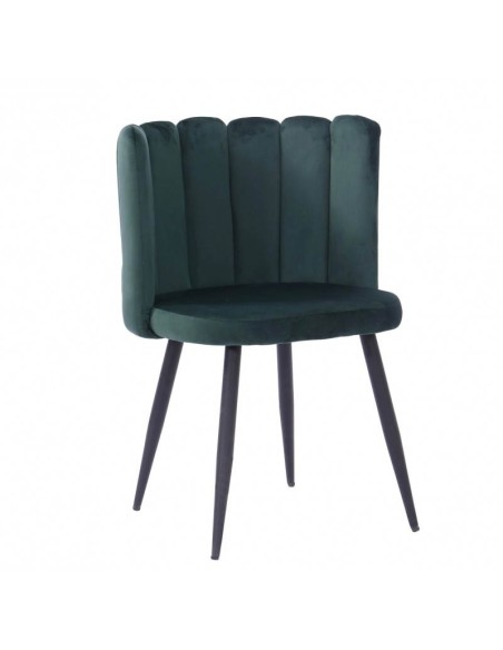 Silla Auxibia Terciopelo Verde