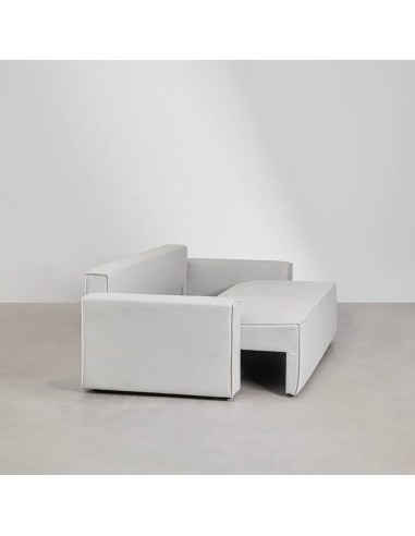 Sofá cama Wamba de 3 plazas Tela gris glacial