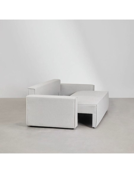Sofá cama Wamba de 3 plazas Tela gris glacial