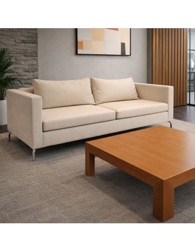 Sofá Yappo polipiel beige elegancia personificada