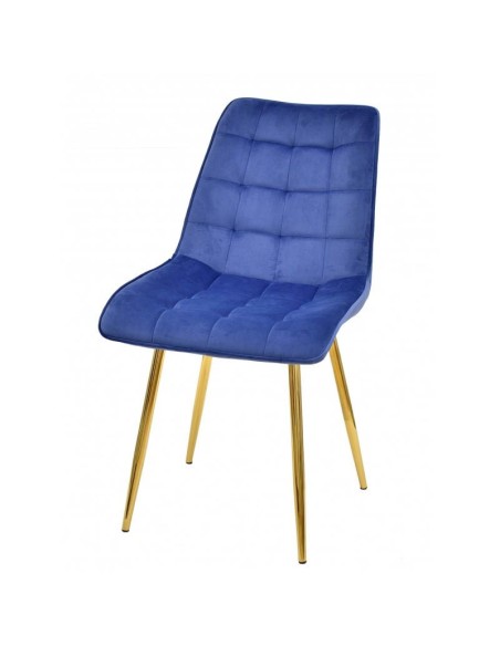 Silla Arnulfa moderna Velvet Azul