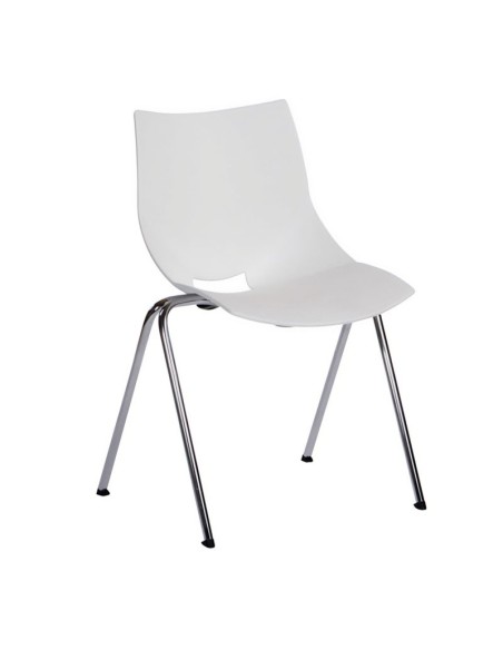 Silla Shell polipropileno blanco