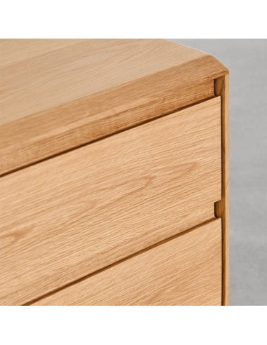 Mesita de noche Tundra en madera de roble detalle