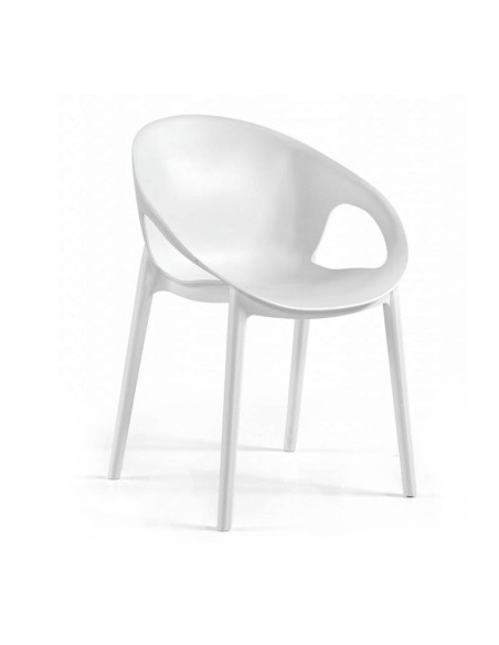 Sillón Azalea apilable polipropileno blanco