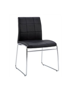 Silla Fortunata simipiel negra