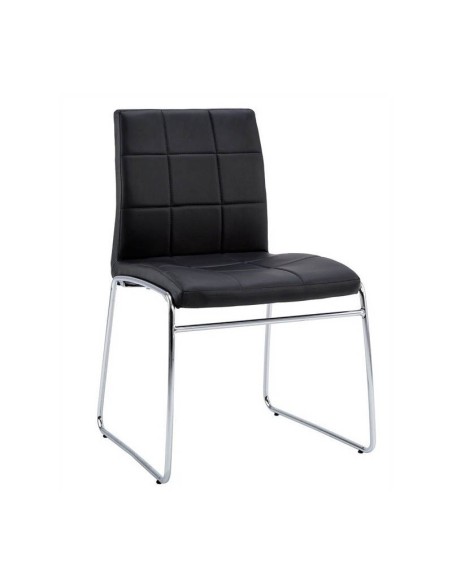 Silla Fortunata simipiel negra