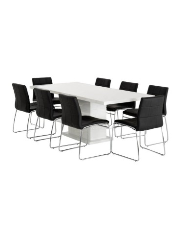 Silla Fortunata simipiel negra