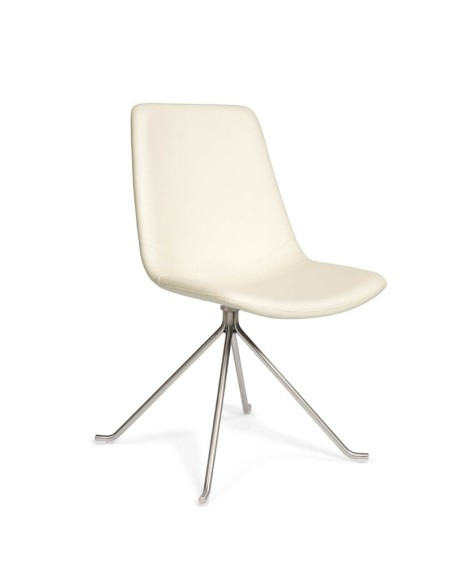 Silla Arno B5 polipiel blanco