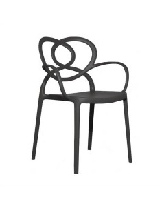 Sillón Adalberta polipropileno negro