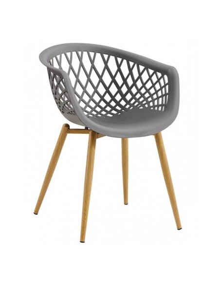 Sillón Emigdia polipropileno gris