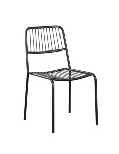 Silla Edelmira acero negro