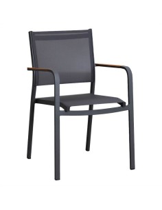 Sillón de aluminio y textilene blanco gardenia 2