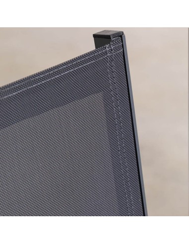Sillón de aluminio y textilene gris grafito