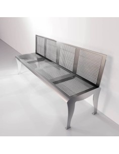 Banco M1 con respaldo en acero inoxidable 2