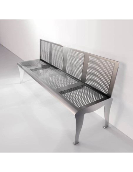 Banco M1 con respaldo en acero inoxidable 2