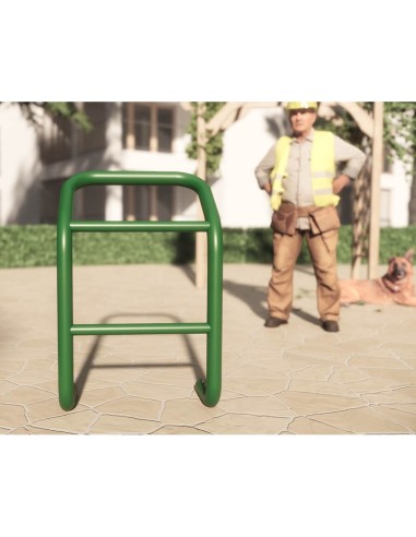 Banco isquiático simple epoxi verde 80×37×98 cm para descanso de pie