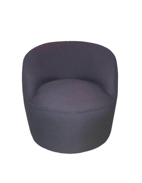 Puff Fisset polipiel gris