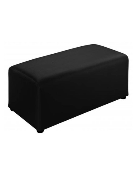 Puff Dero Rectangular polipiel negro