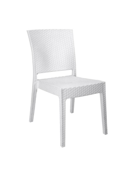 Silla de polipropileno blanco Epaminondas