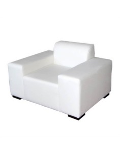 Sofá Quagga 1 plaza polipiel blanca