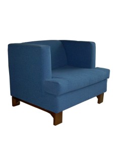 Sofá Adax 1 plaza en polipiel azul