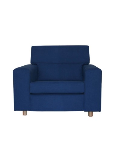 Sofá Quetzal 1 Plazas polipiel azul